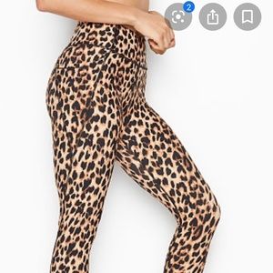 High Waist 7/8 Tight Leggings Leopard Nude